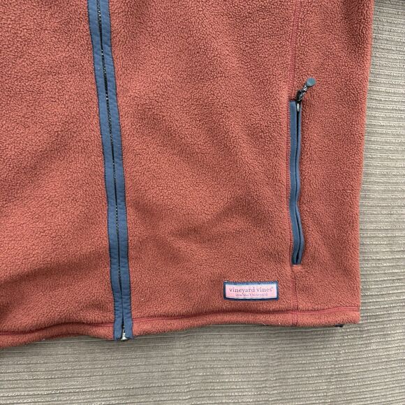 Vineyard Vines Notre Dame Quarter Zip Pullover Men Medium Brown Polyester. - Picture 6 of 9